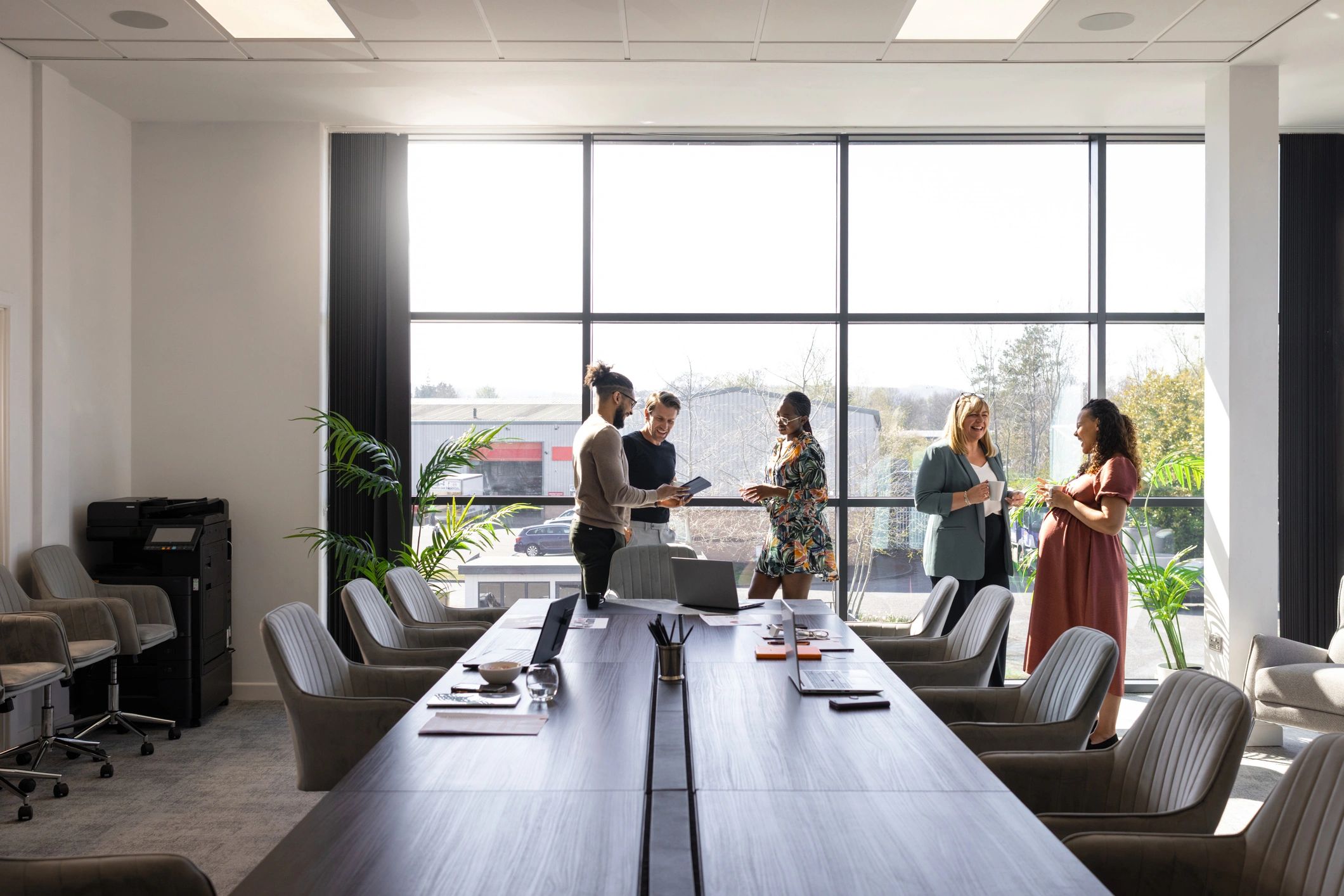 Business consulting team meeting in a conference room